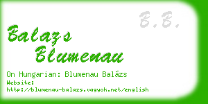 balazs blumenau business card